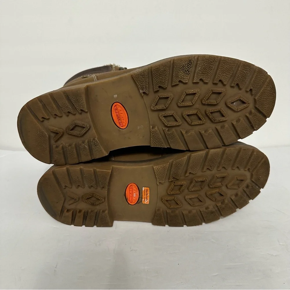 Lugz Men's Tan Grotto Fleece Chukka Boots Size 9.5 Lug Sole Slip Resistant